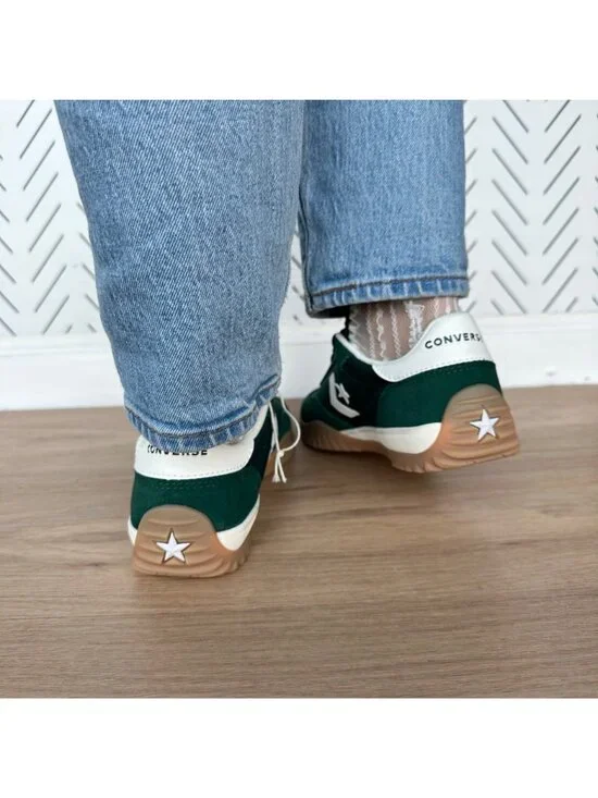 ⭐Converse Run Star Trainer Ox 7.5 Women Shoes Suede Green Casual Sneaker A13359C - Picture 5 of 15